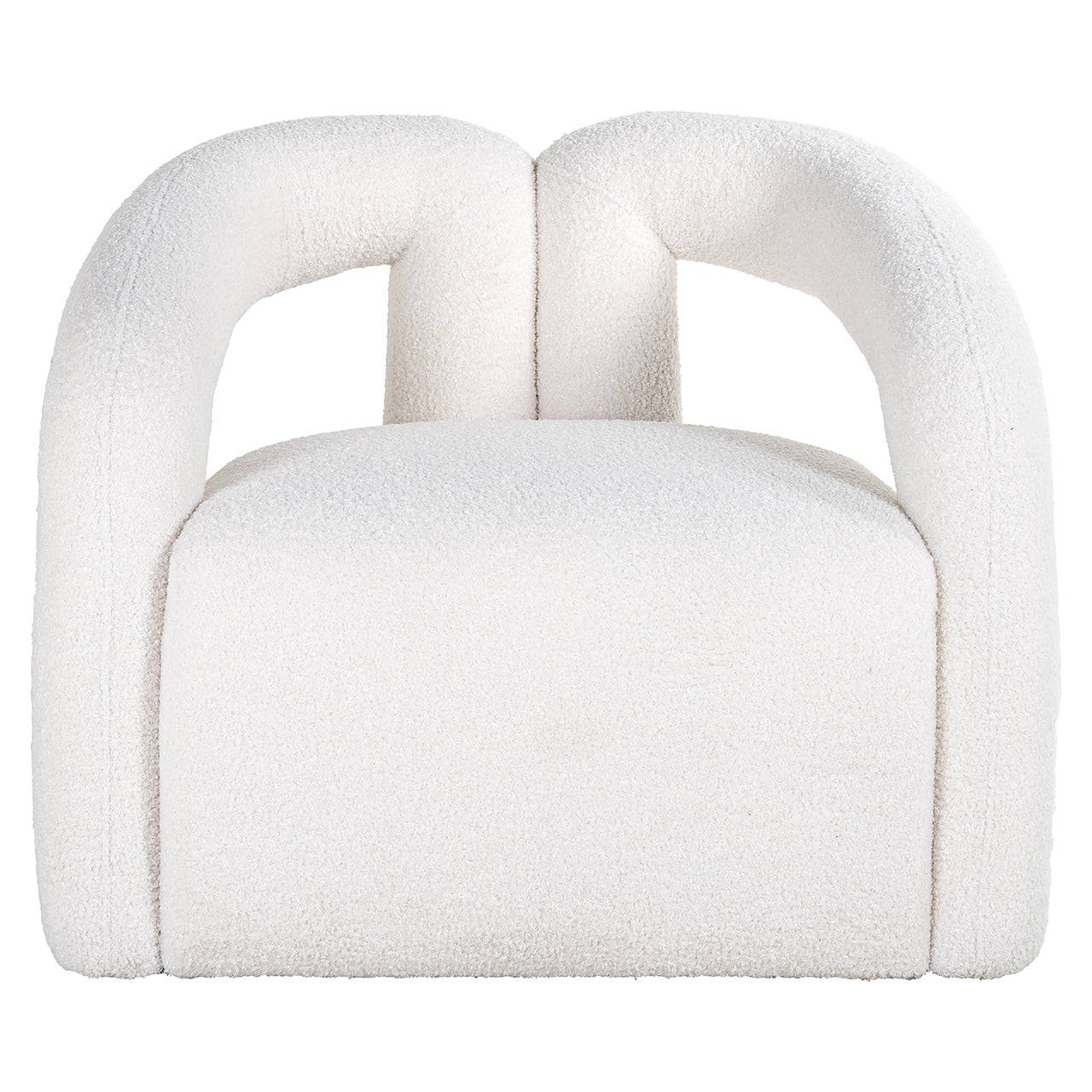 Lounge chair Dana white furry (Himalaya 900 white furry)
