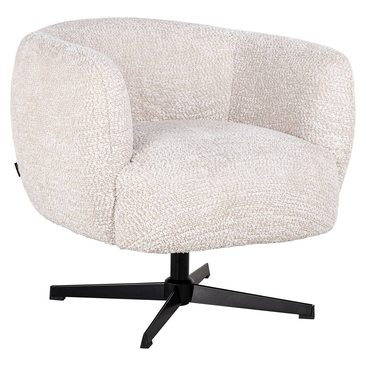Swivel lounge chair Estelle (Be Lovely 11 Cream)