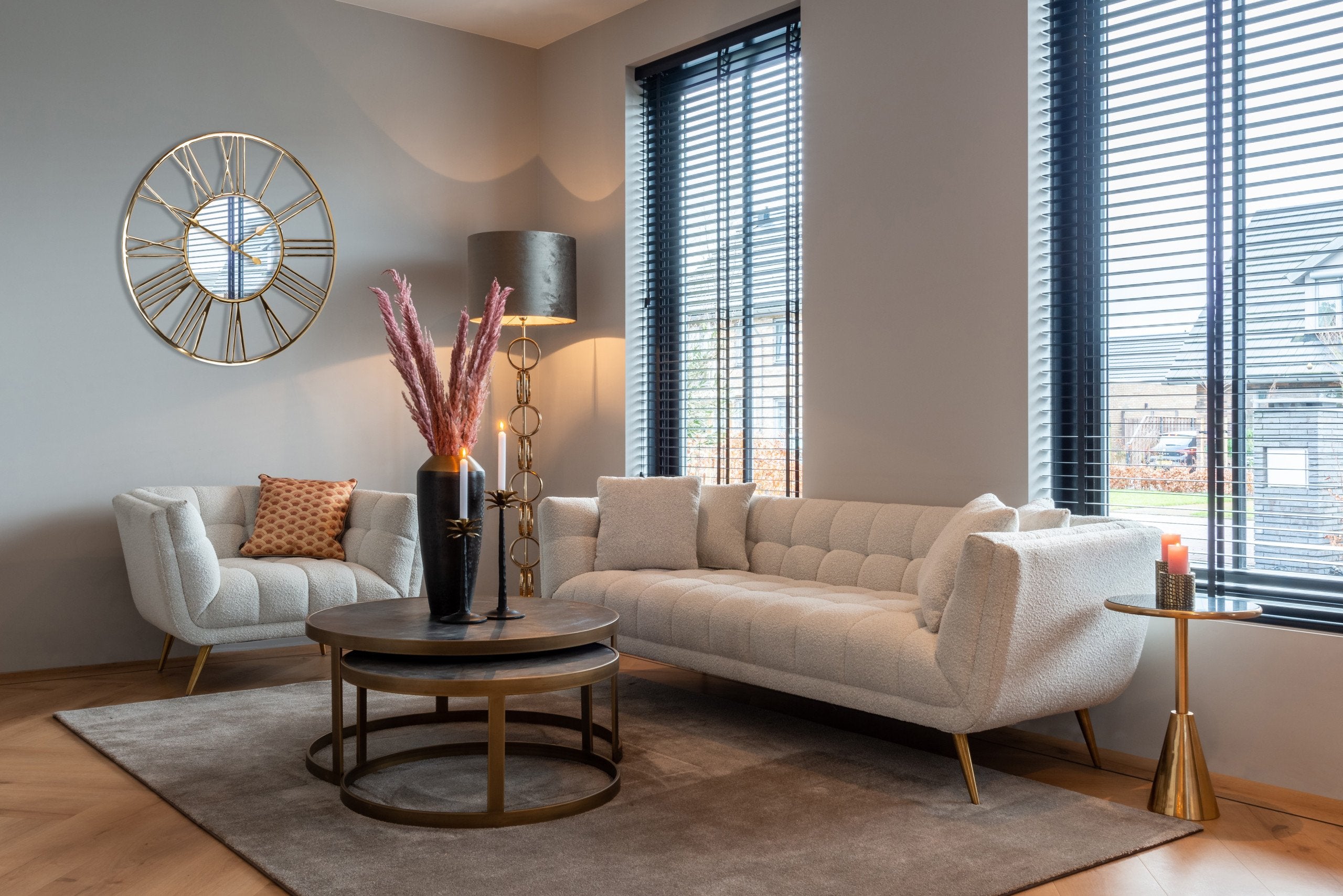 Coffee table Blackbone Brass black rustic (Set of 2)