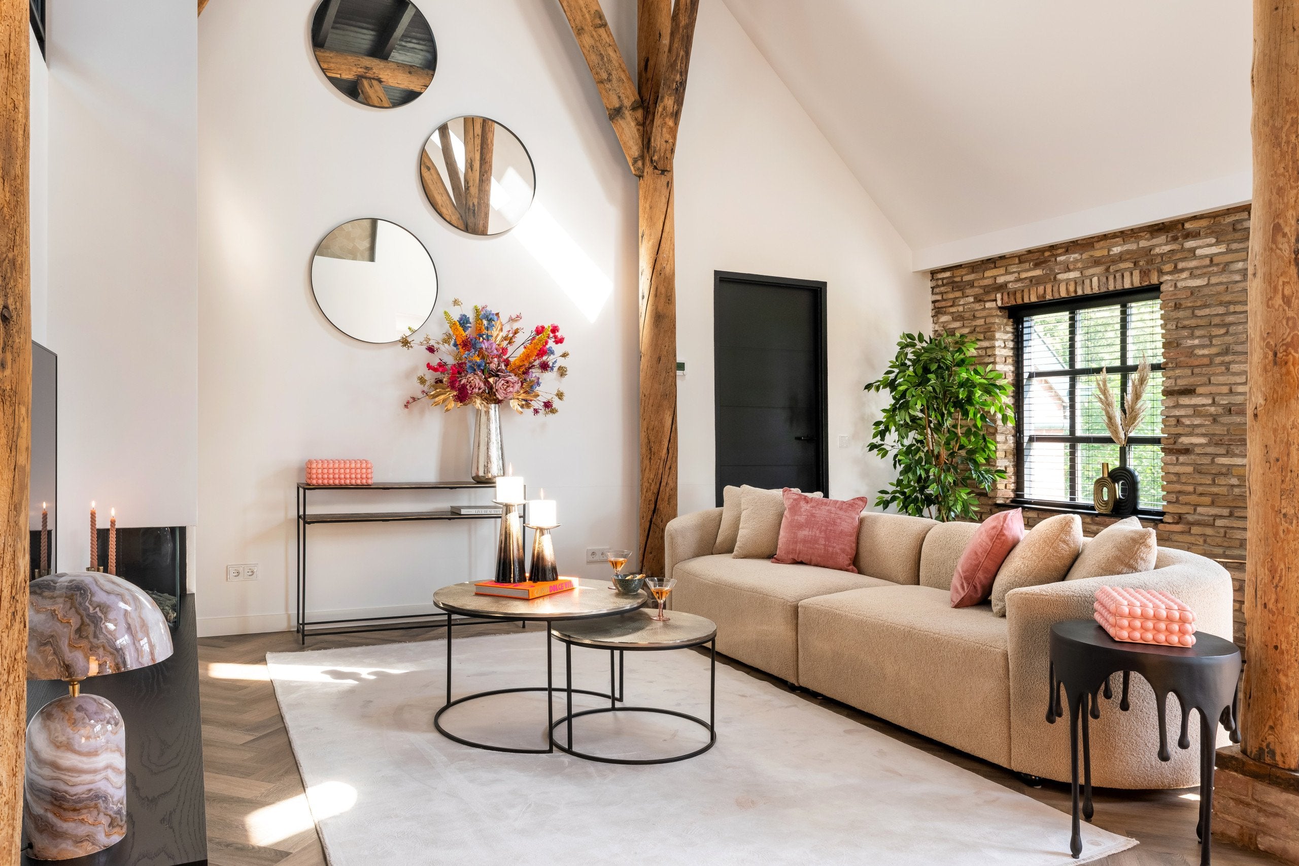 Coffee table Asher champagne gold (Set of 2)