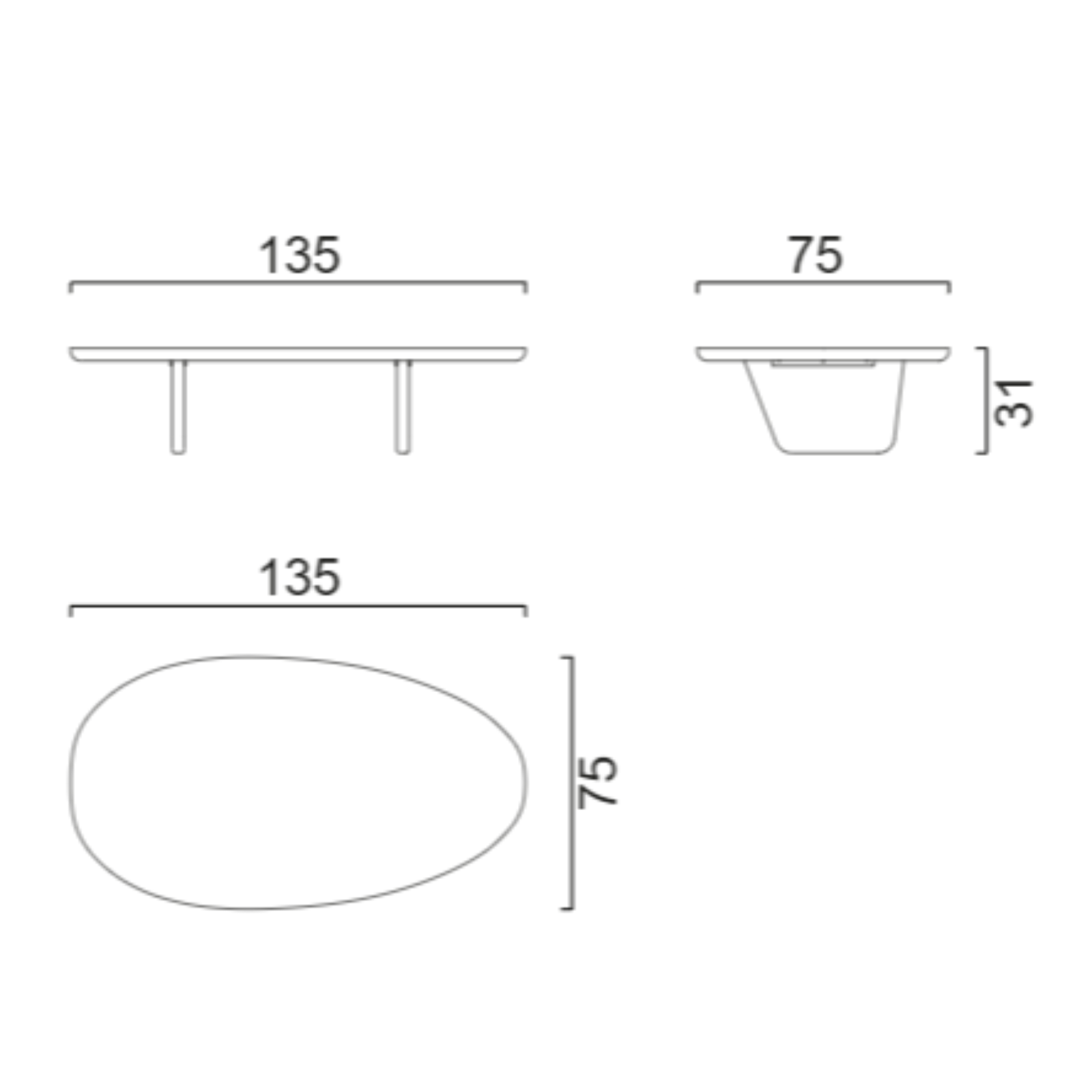 Coffee Table Barcelona 135x75cm