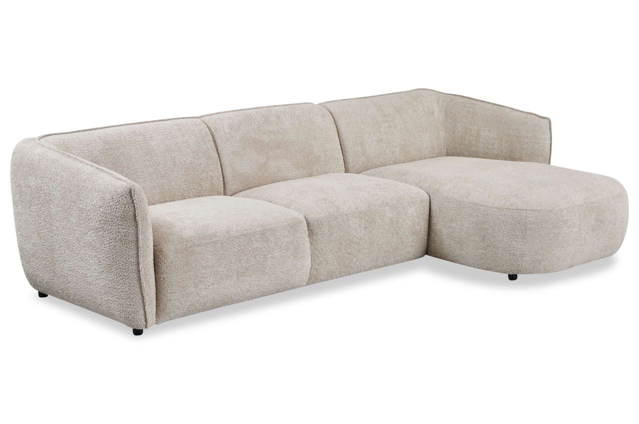 Sofa Cavallo - Beige Fluffy Corner Sofa 280×152cm