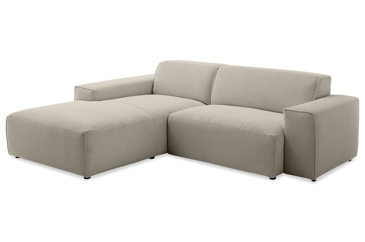 Sofa Linton – Beige – 2.5-Seater with Lounge 228 x 189 cm