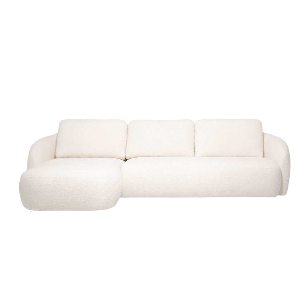 Sofa Monroe – Ivory White Modern Corner Sofa 287×165 cm
