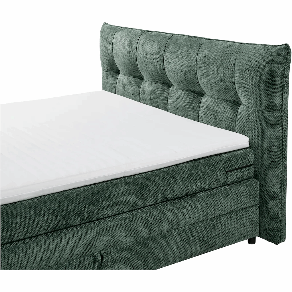 Boxspring Gallardo - Green | Includes Base and Topper
