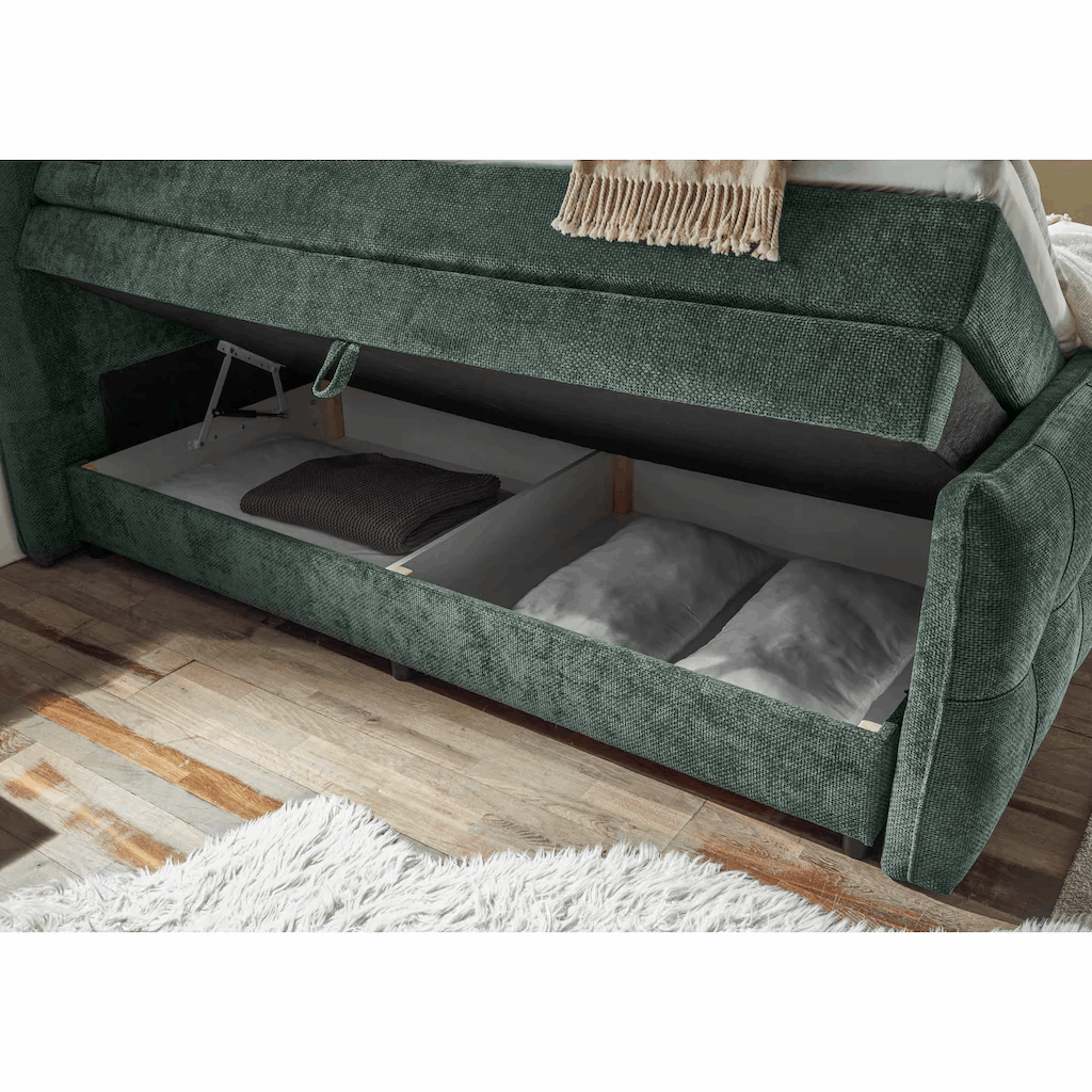 Boxspring Gallardo - Green | Includes Base and Topper