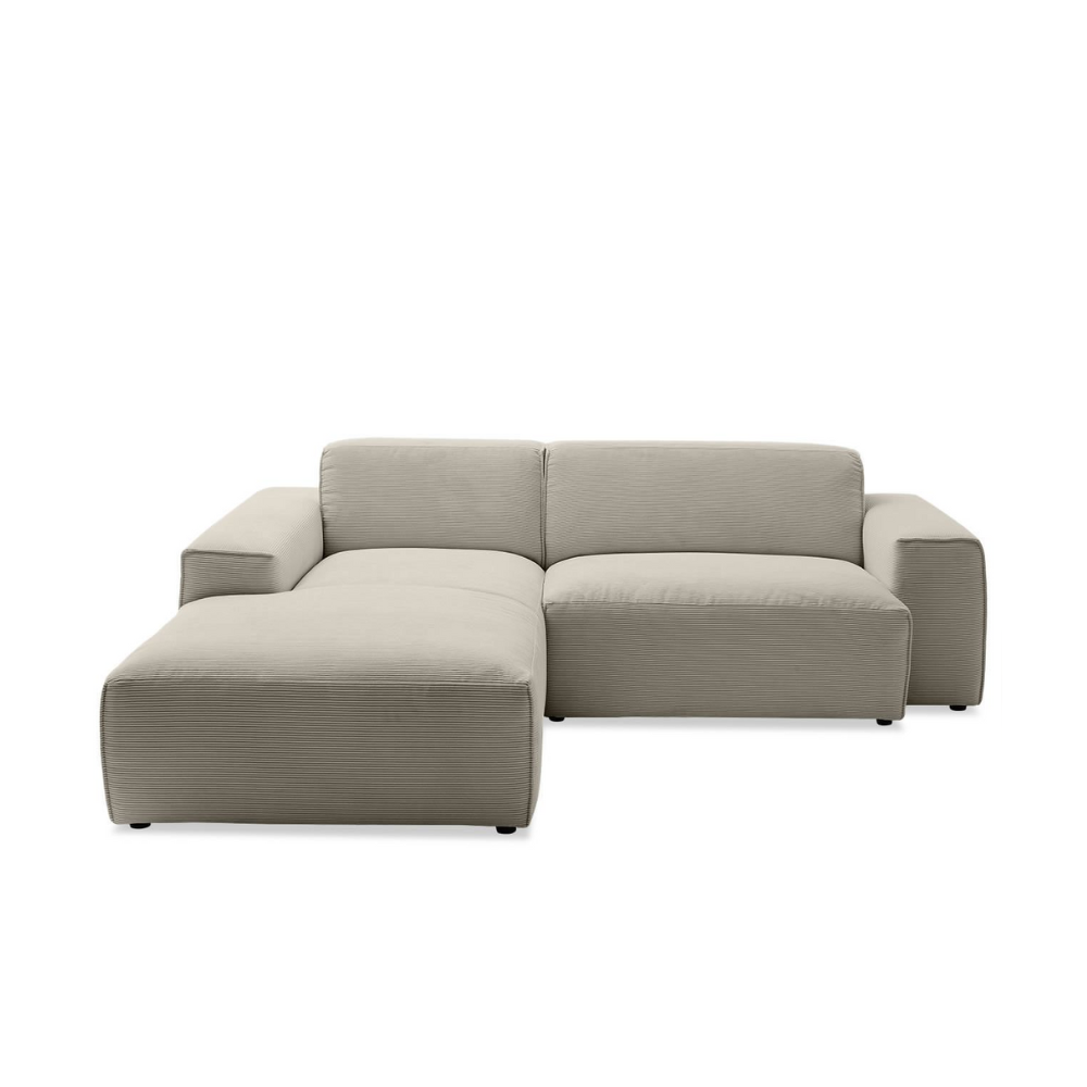 Sofa Linton – Beige – 2.5-Seater with Lounge 228 x 189 cm