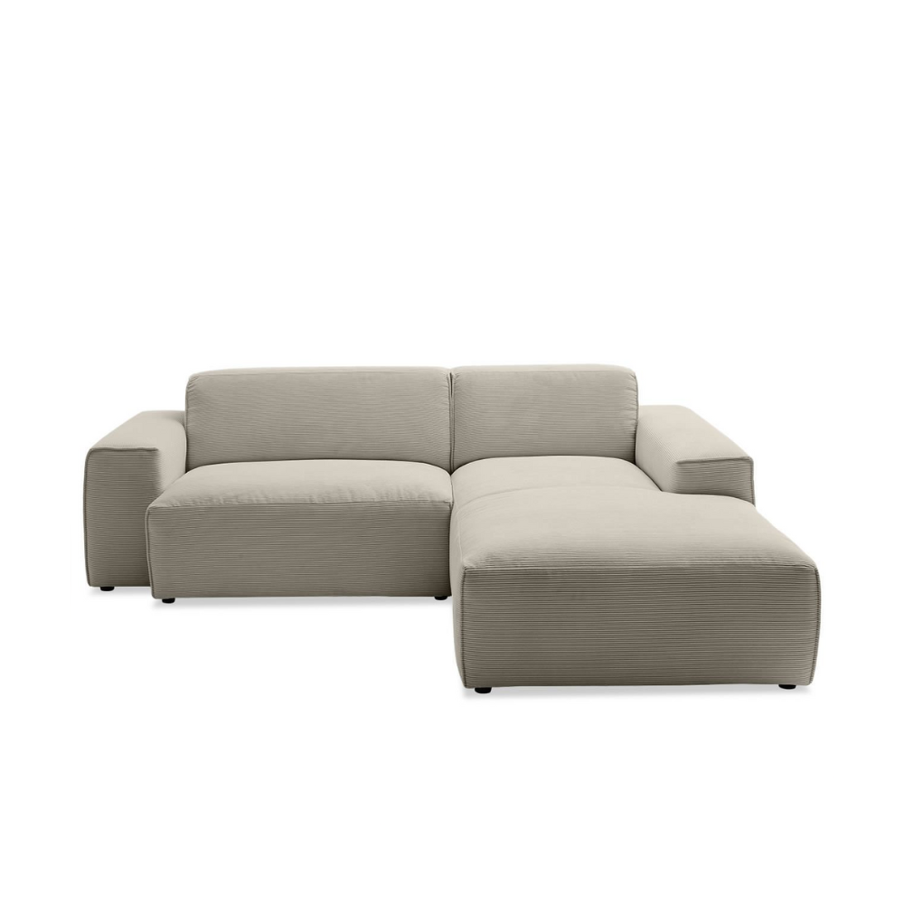 Sofa Linton – Beige – 2.5-Seater with Lounge 228 x 189 cm