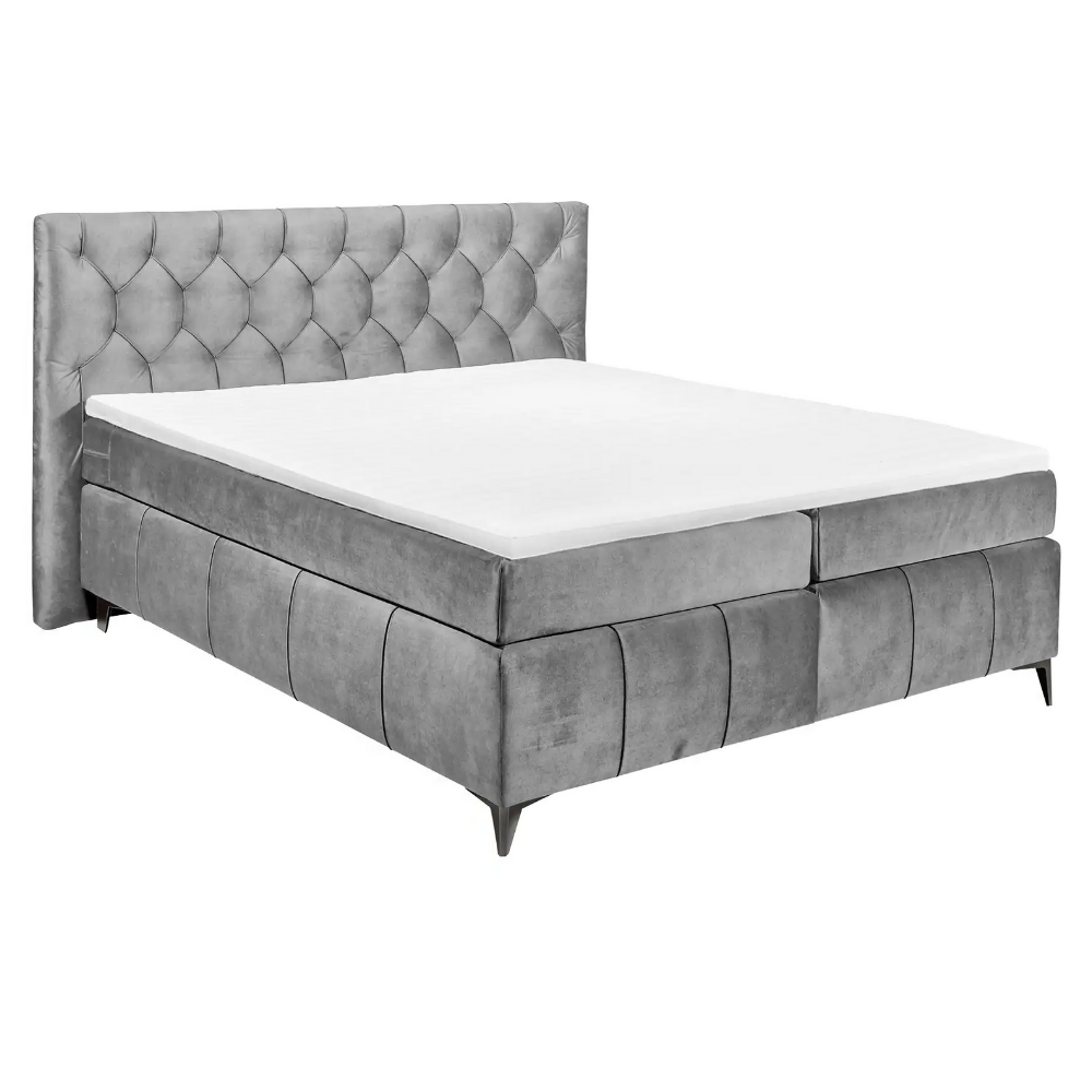 Boxspring Halston – Grey | Includes Base and Topper