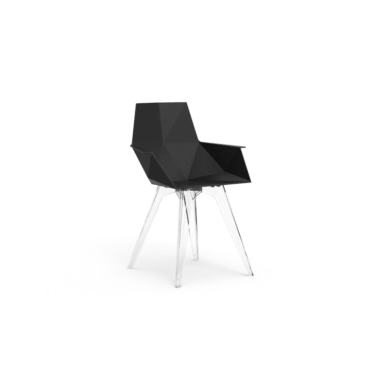 Faz - Chair With Armrest - Transparent Base