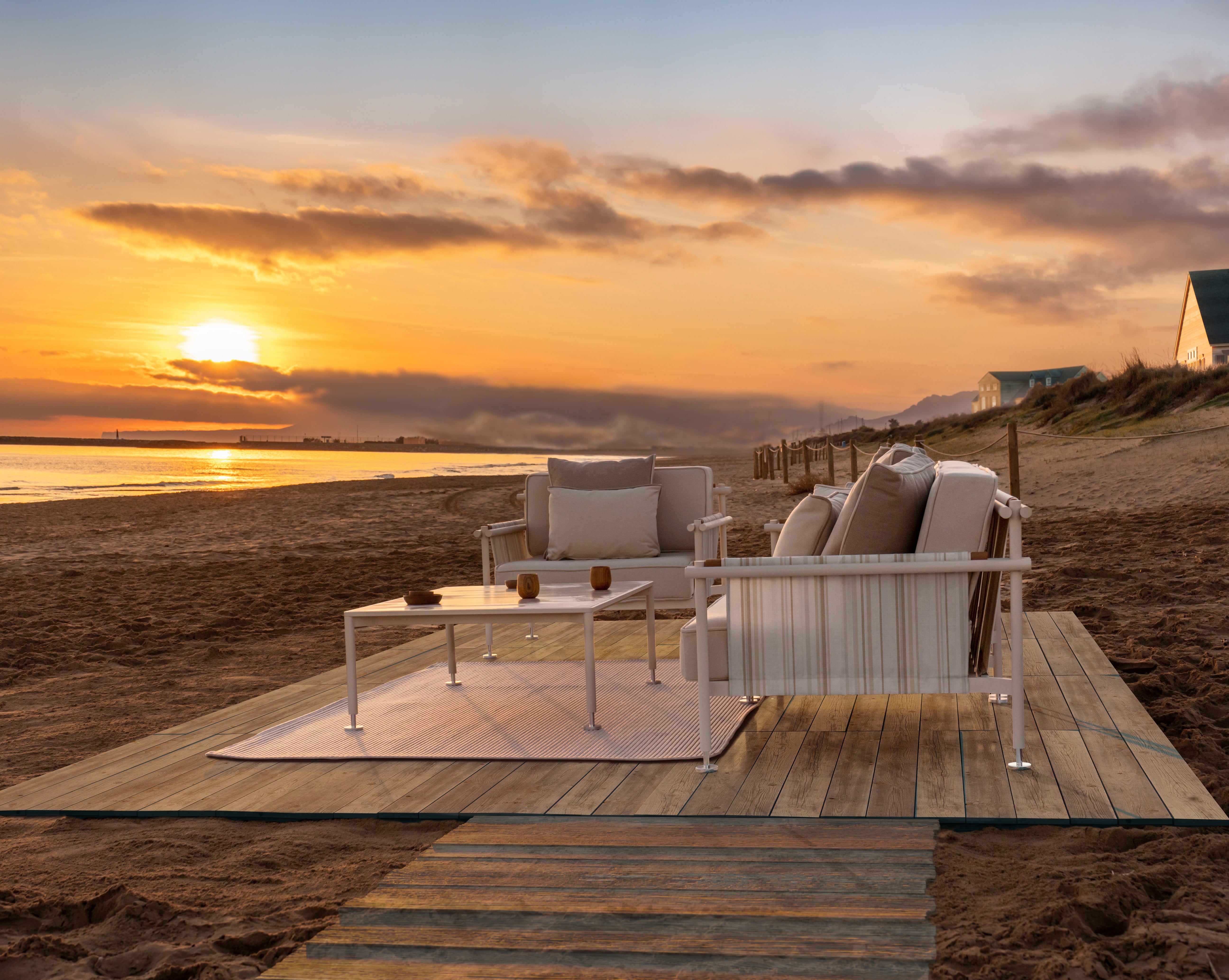 Hamptons Low Tables 127x85x34 cm