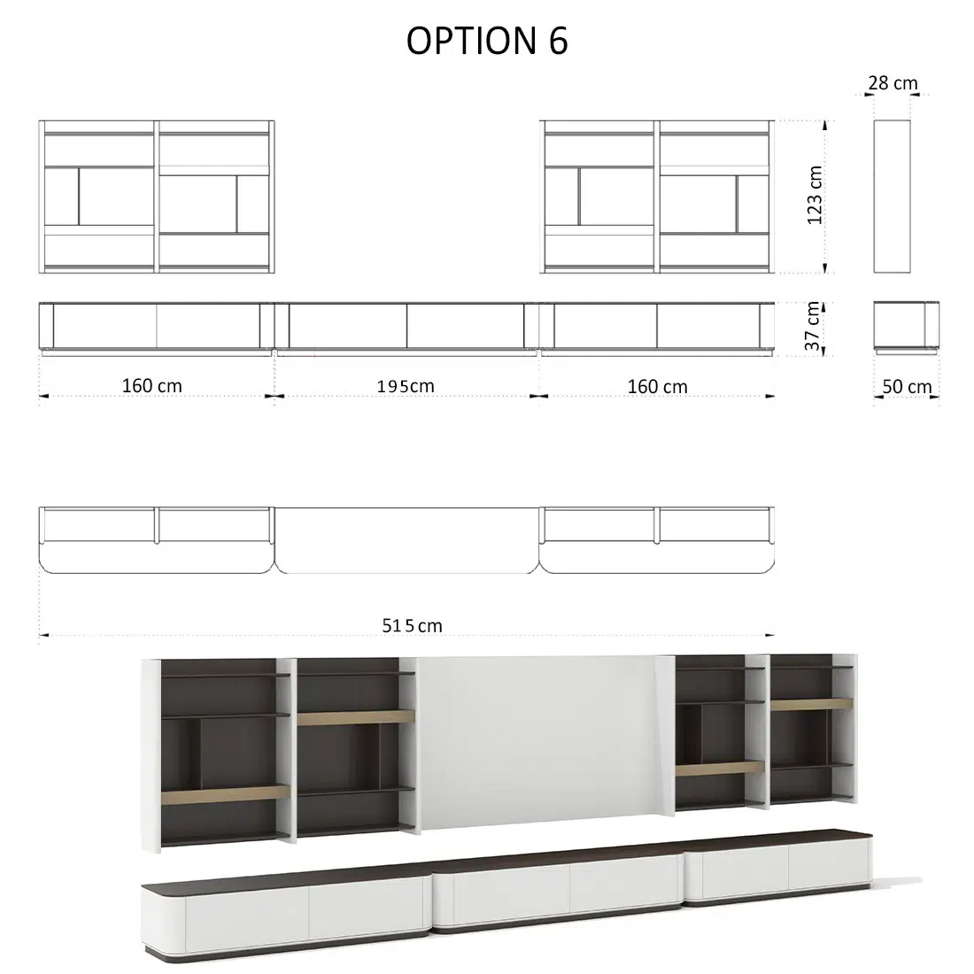 TV Unit Bloom Option 6