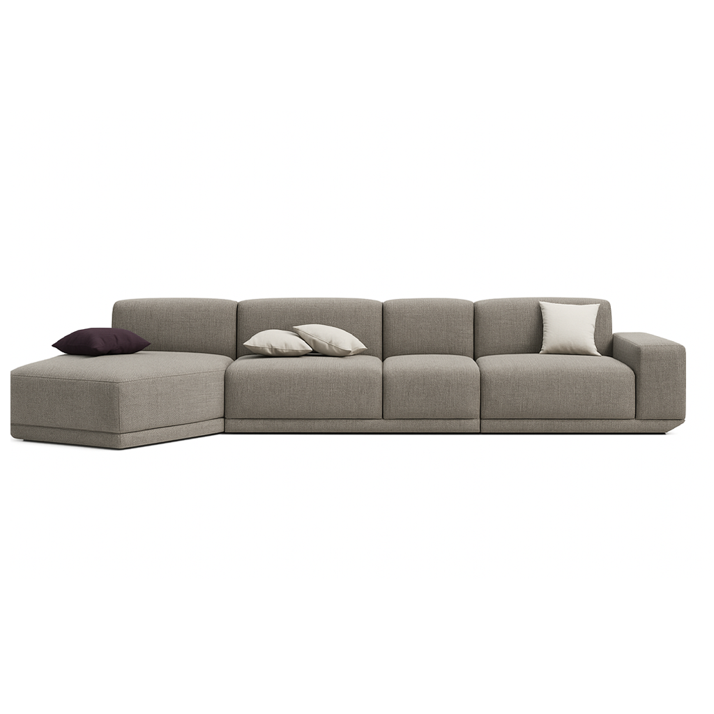 Sofa Cube Musa - Silver | 387x174cm