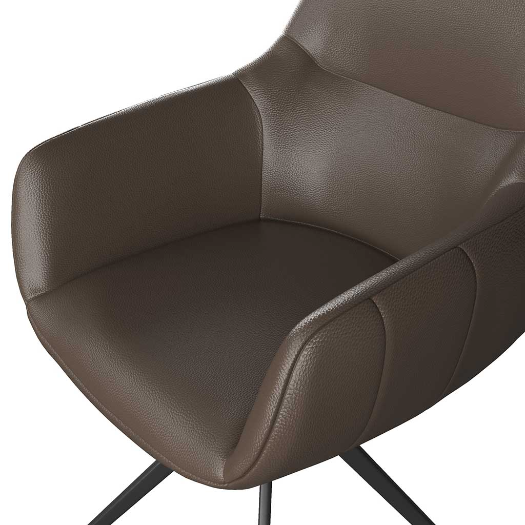 Chair Ferrara - Dark Brown Leather
