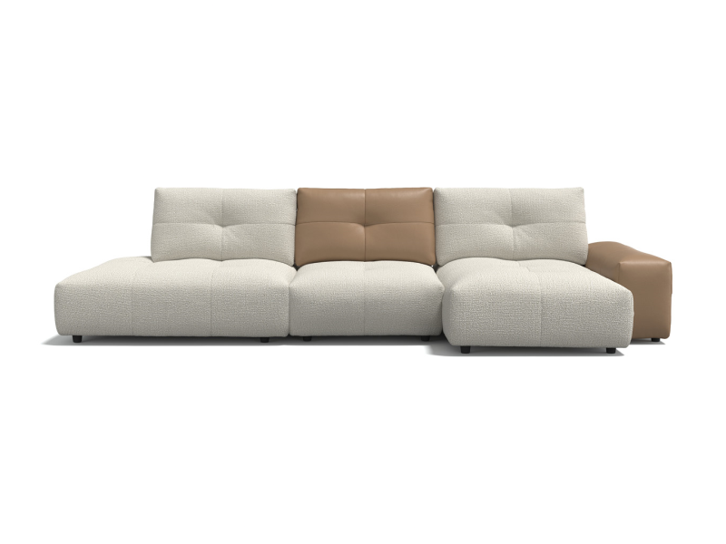 Sofa Magic - White/Brown - Lounge Right