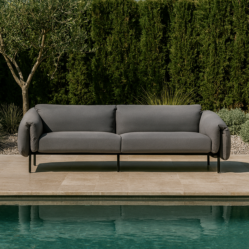 Outdoor Sofa Zerio - Silver 224x98x70cm