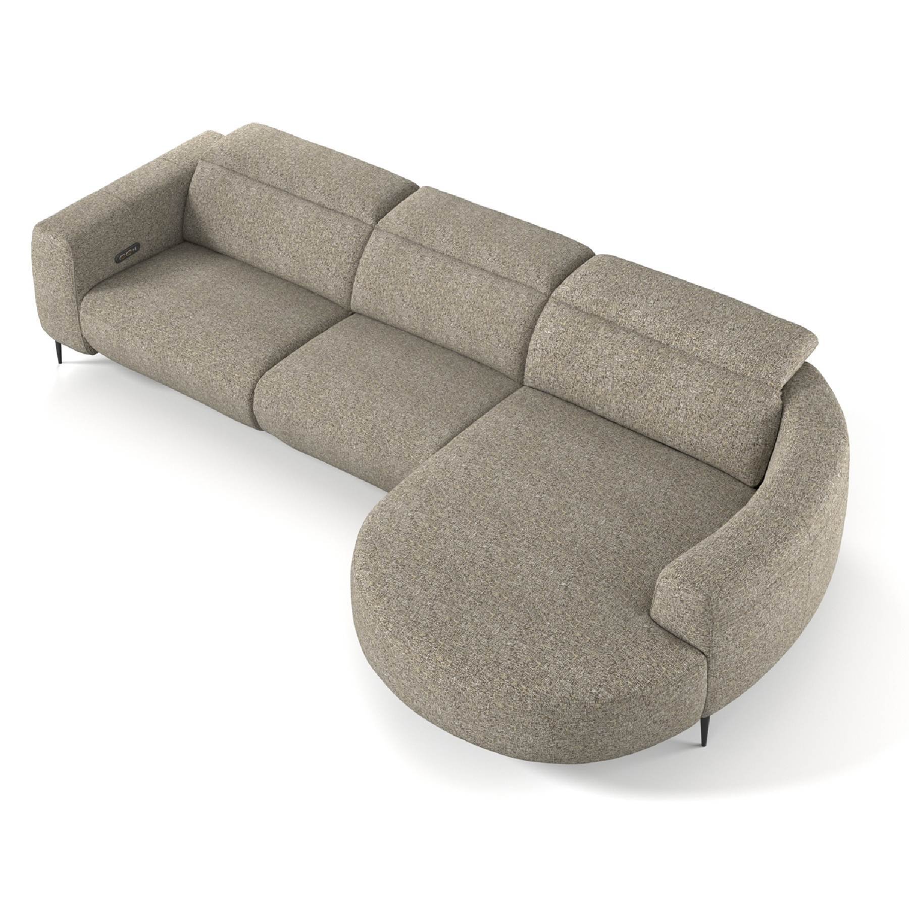 Sofa Maximus - Taupe - Lounge Right 322x176cm