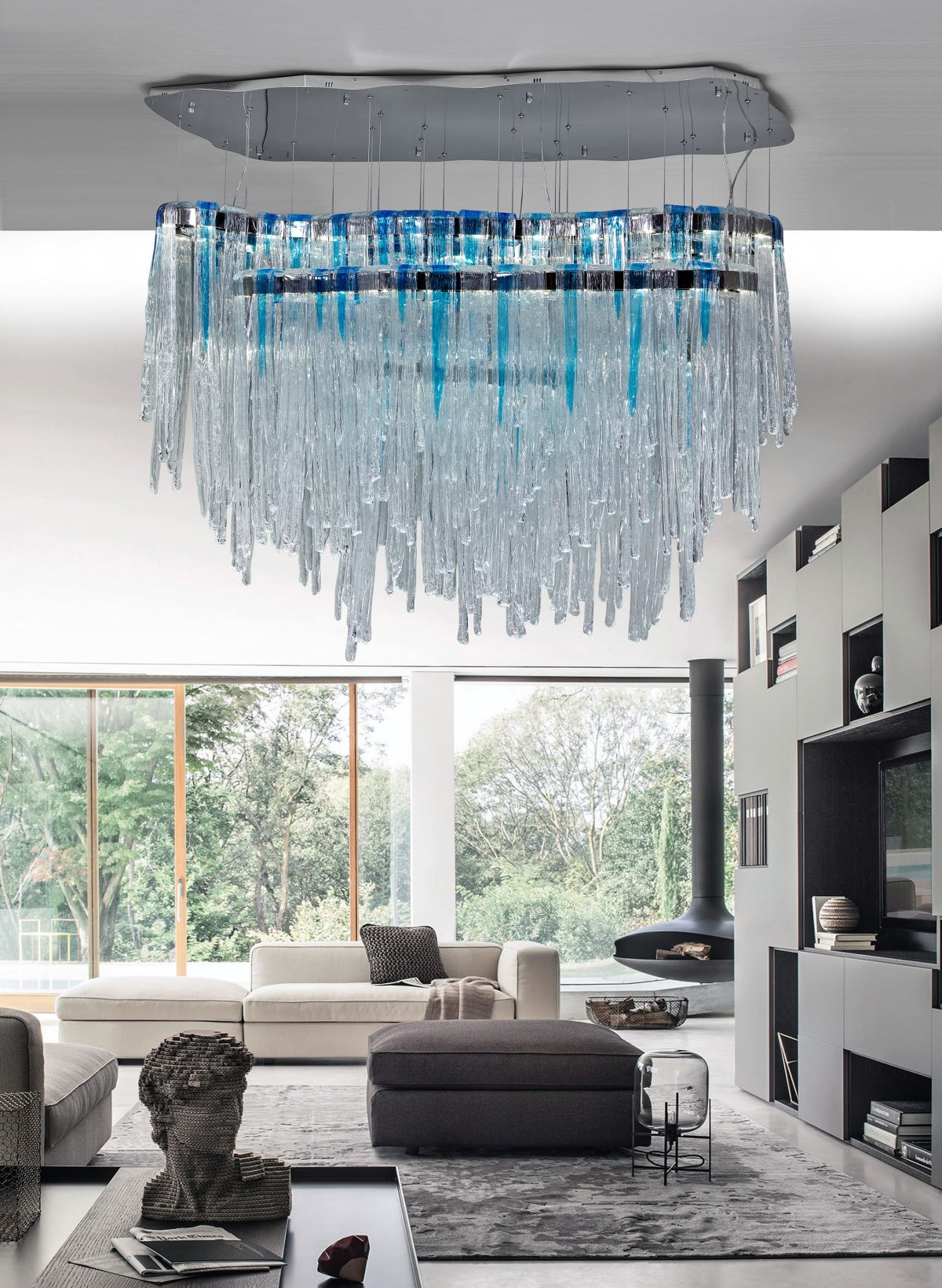 Pendant light - Line Blue Ice