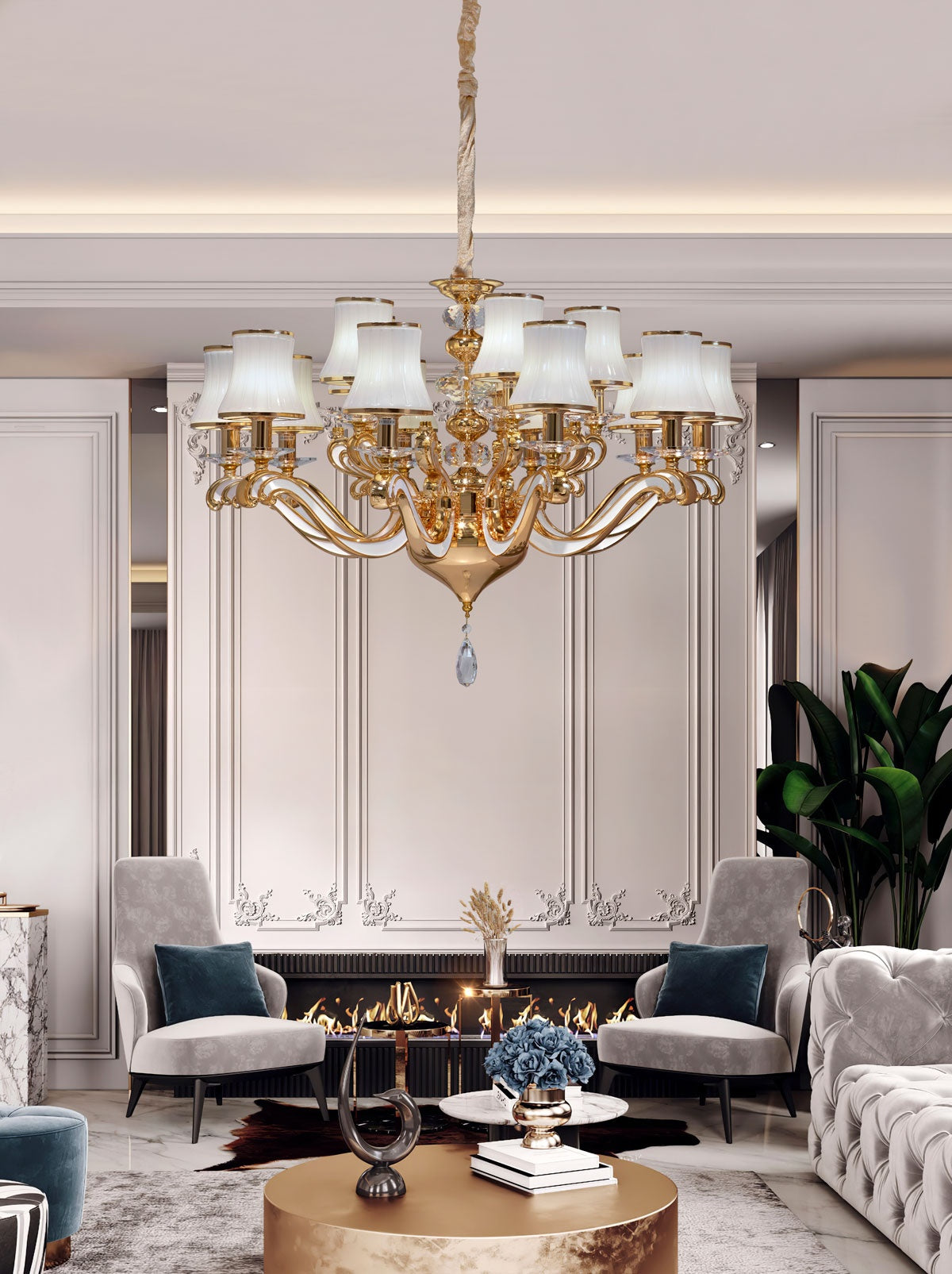 Pendant light - Line Vintage D'Or Big