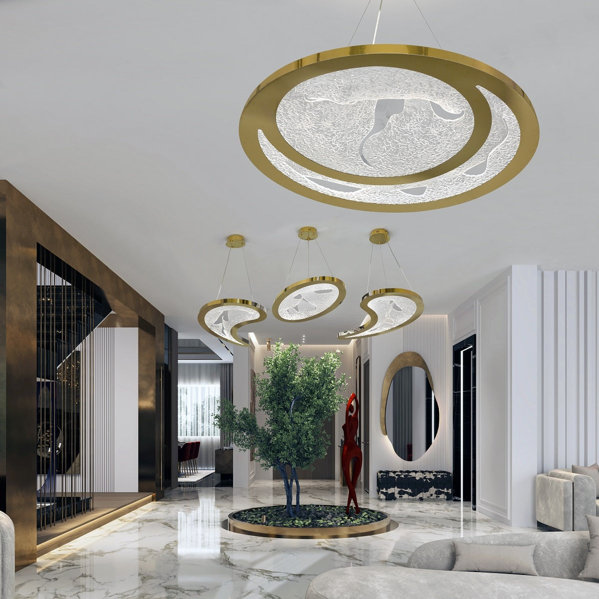 Pendant light - Line Shua Comma Left