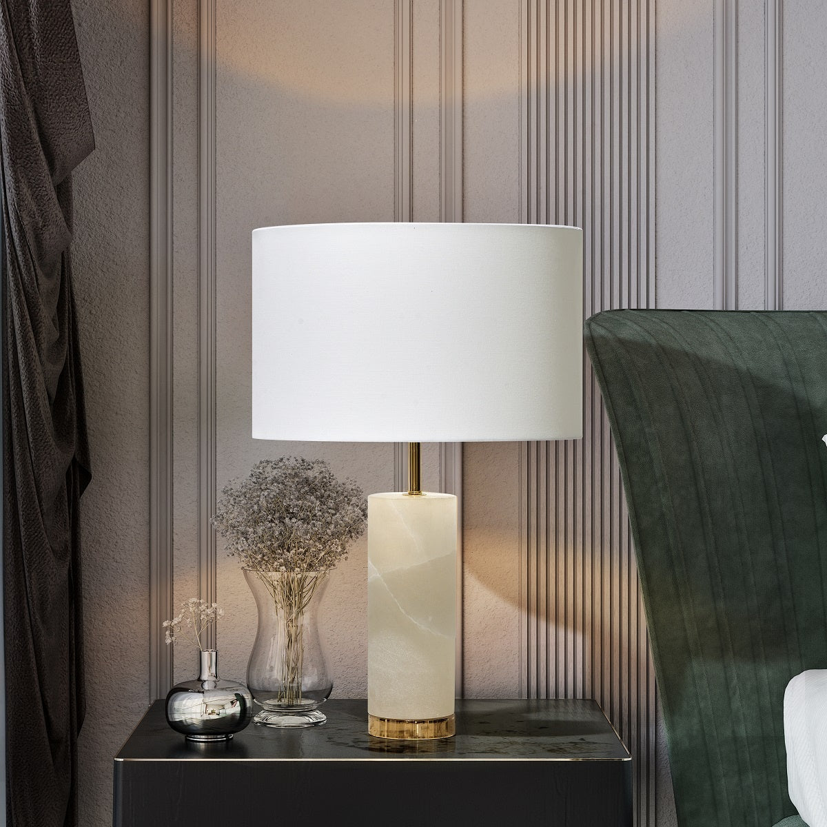 Table Lamp - Line Alabaster