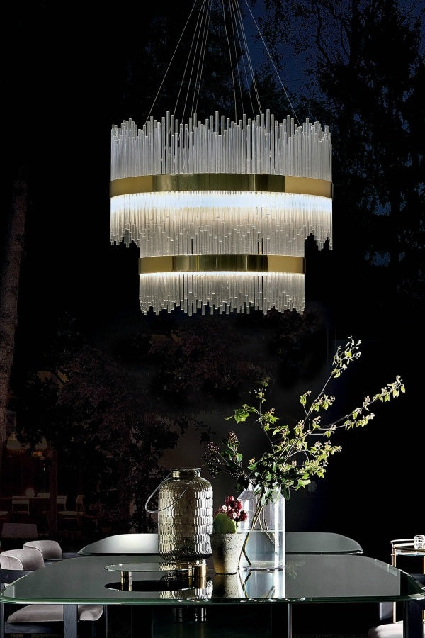 Pendant light - Line Oriente Gold Double